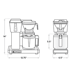 Moccamaster KBGV Coffee Maker – SCA/ECBC Certified Drip Brewer